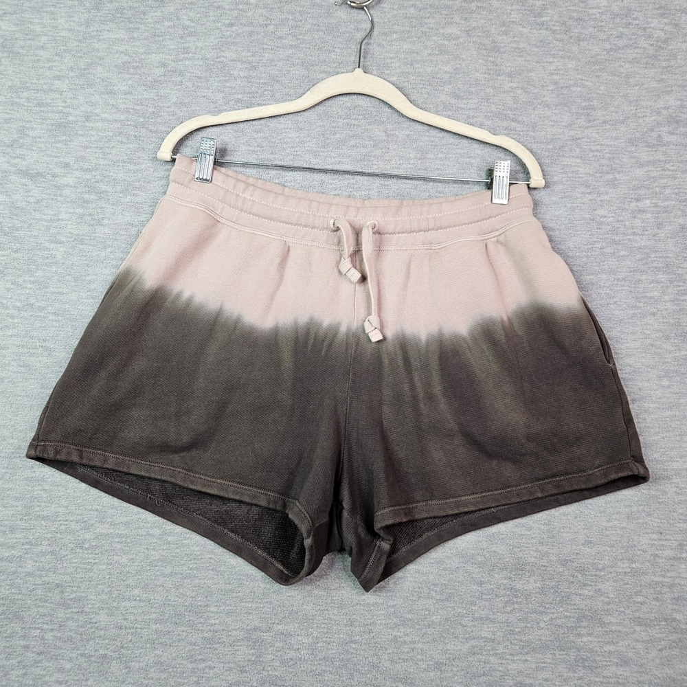ATM Anthony Thomas Melillo Dip Dye Sweat Shorts Pink Brown Ombre Size M